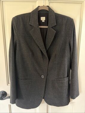 A New Day Charcoal Gray Single-Button Women's Blazer